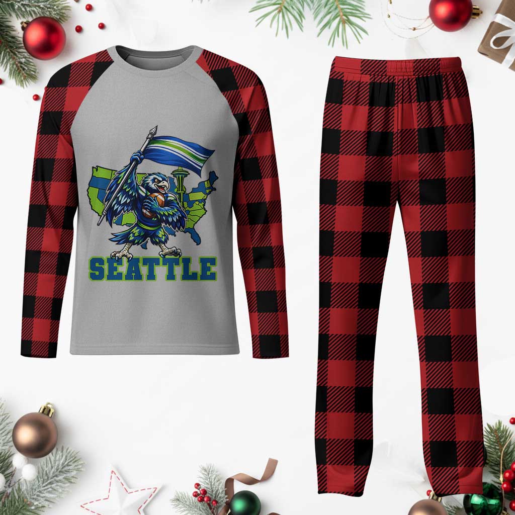 Pacific Northwest Football Pride Plaid Pajama Set Seattle Fan TS12 Buffalo Plaid Print Your Wear