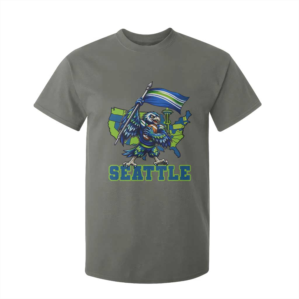 Pacific Northwest Football Pride T Shirt For Kid Seattle Fan TS12 Military Green Print Your Wear