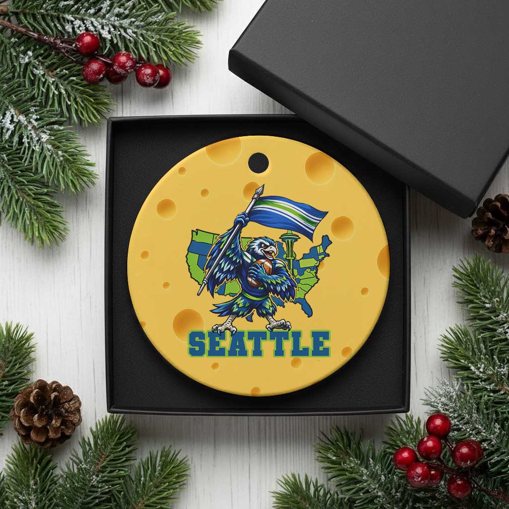 Pacific Northwest Football Pride Ceramic Ornament Seattle Fan TS12 1pc Yellow Cheese Print Your Wear