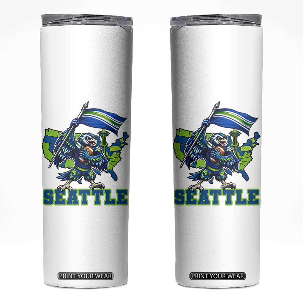 Pacific Northwest Football Pride Skinny Tumbler Seattle Fan TS12 White Print Your Wear
