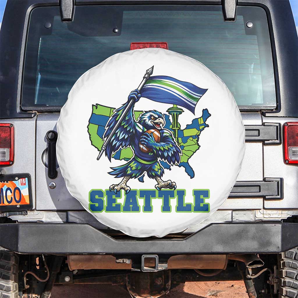 Pacific Northwest Football Pride Spare Tire Cover Seattle Fan TS12 No hole White Print Your Wear