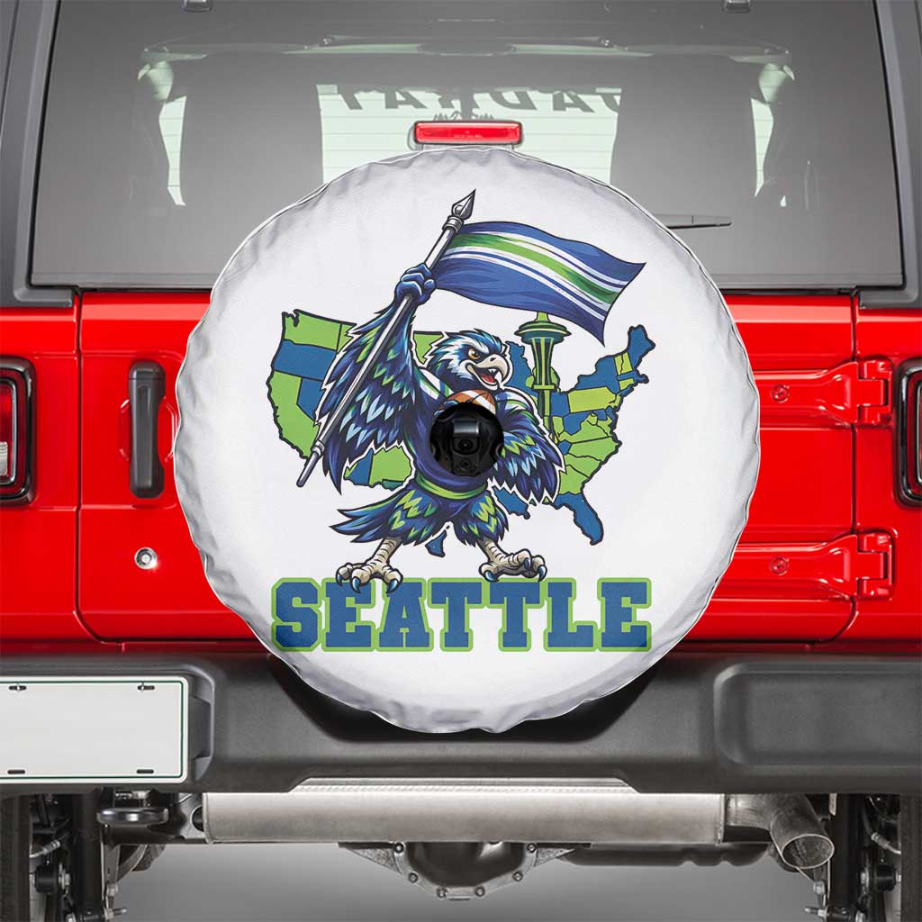 Pacific Northwest Football Pride Spare Tire Cover Seattle Fan TS12 White Print Your Wear