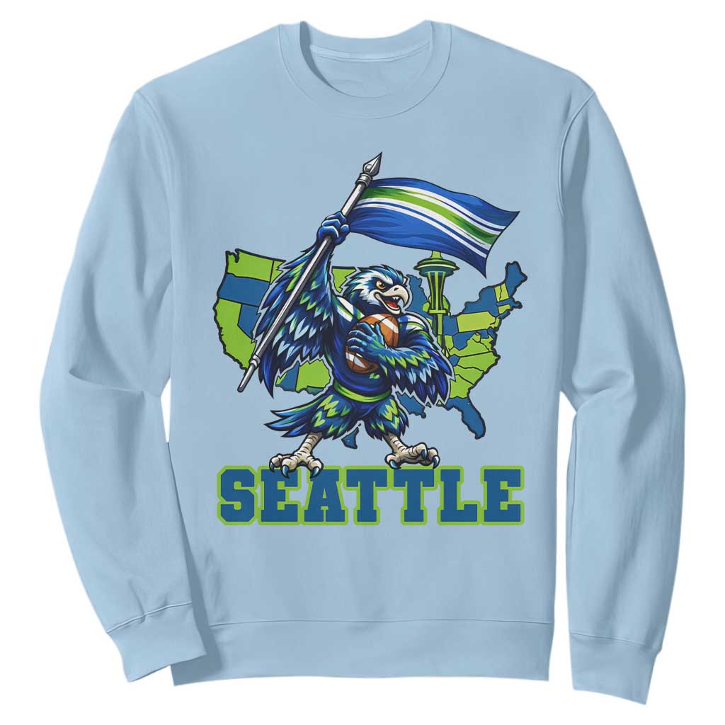 Pacific Northwest Football Pride Sweatshirt Seattle Fan TS12 Light Blue Print Your Wear