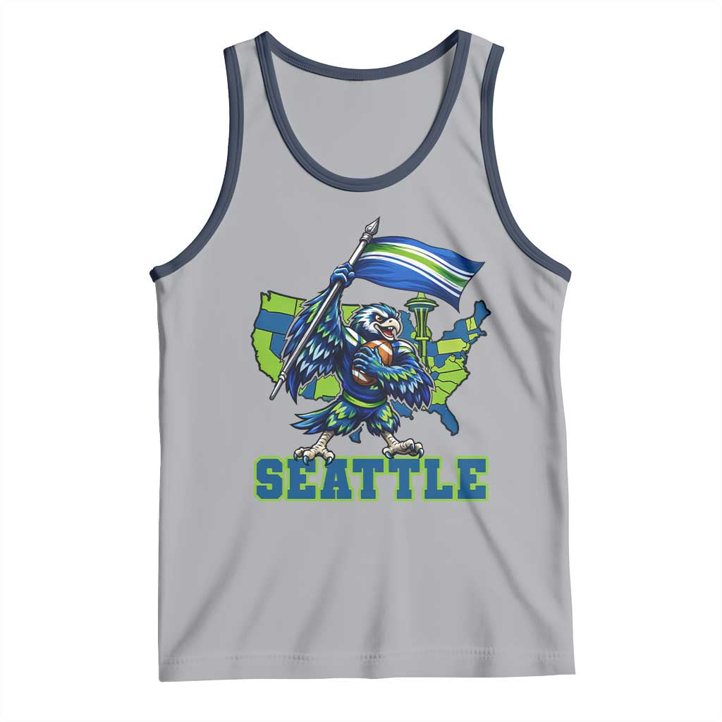 Pacific Northwest Football Pride Tank Top Seattle Fan TS12 Athletic Heather Navy Print Your Wear
