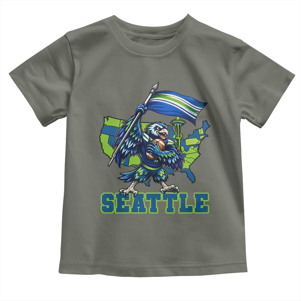 Pacific Northwest Football Pride Toddler T Shirt Seattle Fan TS12 Military Green Print Your Wear