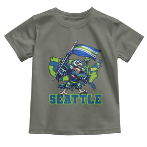 Pacific Northwest Football Pride Toddler T Shirt Seattle Fan TS12 Military Green Print Your Wear