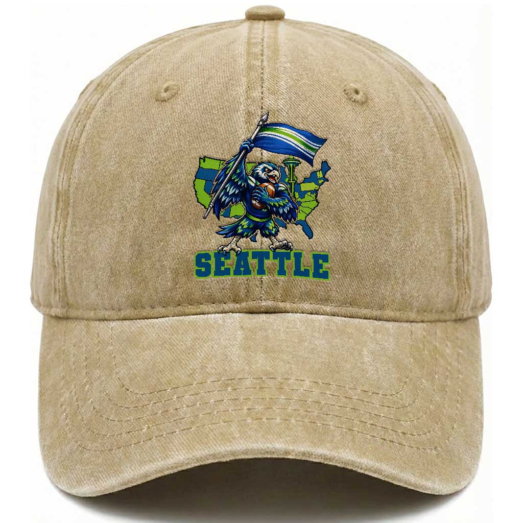 Pacific Northwest Football Pride Washed Cotton Baseball Cap Seattle Fan TS12 Print Your Wear