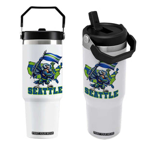 Pacific Northwest Football Pride Flip Straw Tumbler Seattle Fan TS12 One Size: 30 oz White Print Your Wear