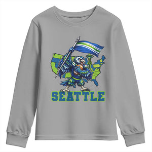 Pacific Northwest Football Pride Youth Sweatshirt Seattle Fan TS12 Sport Gray Print Your Wear