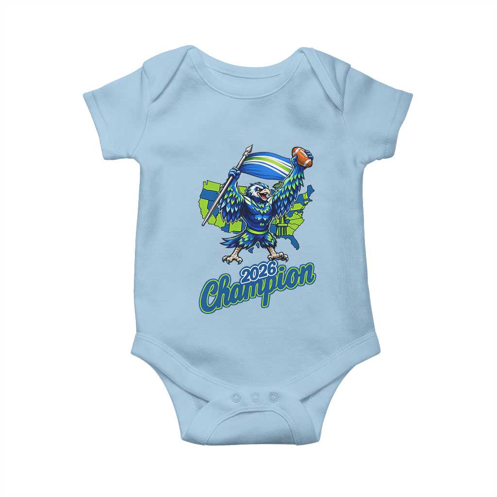 Pacific Northwest 2026 Champion Baby Onesie Football Fan Gift TS12 Light Blue Print Your Wear