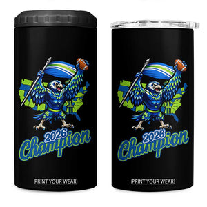 Pacific Northwest 2026 Champion 4 in 1 Can Cooler Tumbler Football Fan Gift TS12 One Size: 16 oz Black Print Your Wear
