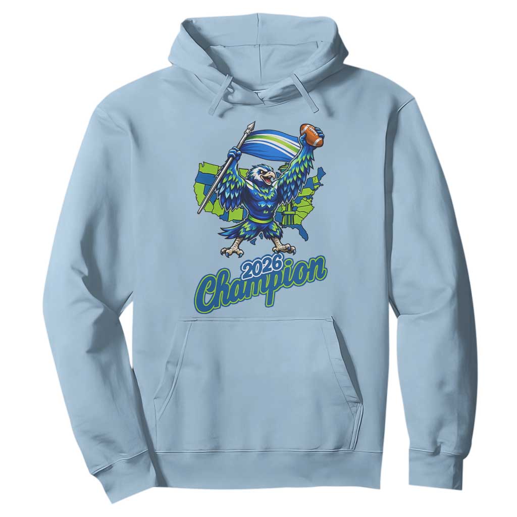 Pacific Northwest 2026 Champion Hoodie Football Fan Gift TS12 Light Blue Print Your Wear