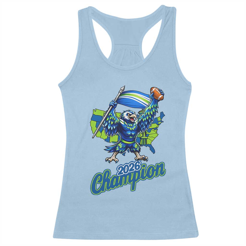 Pacific Northwest 2026 Champion Racerback Tank Top Football Fan Gift TS12 Light Blue Print Your Wear