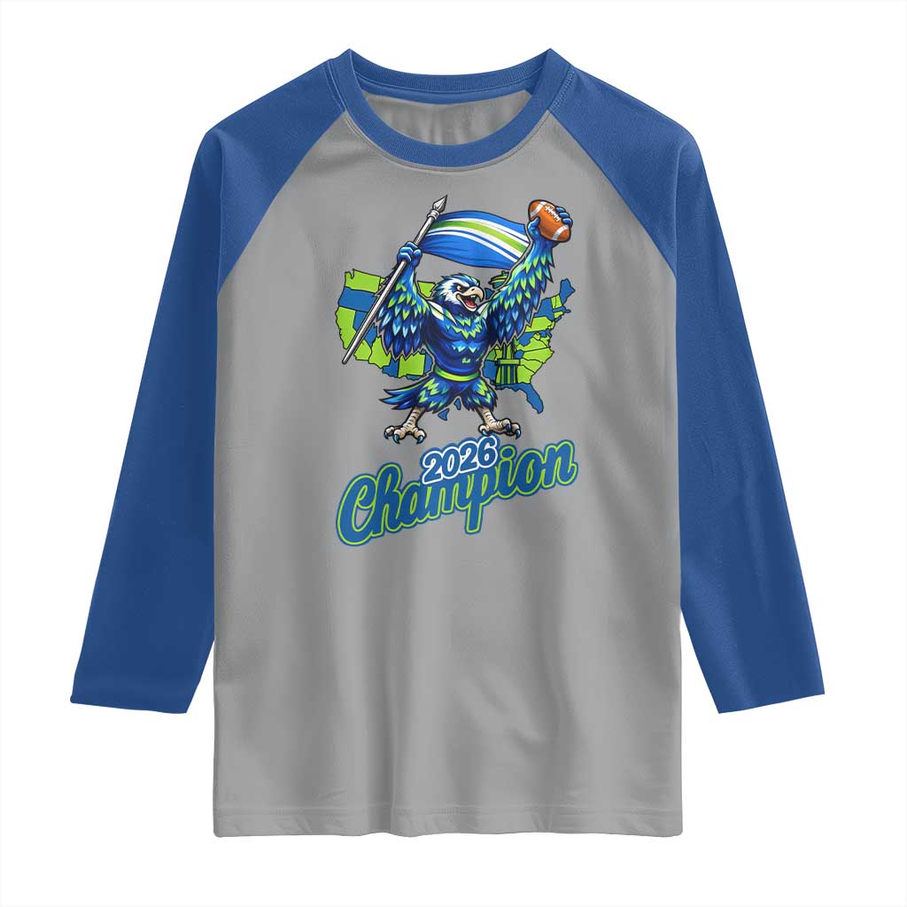 Pacific Northwest 2026 Champion Raglan Shirt Football Fan Gift TS12 Sport Gray Royal Print Your Wear