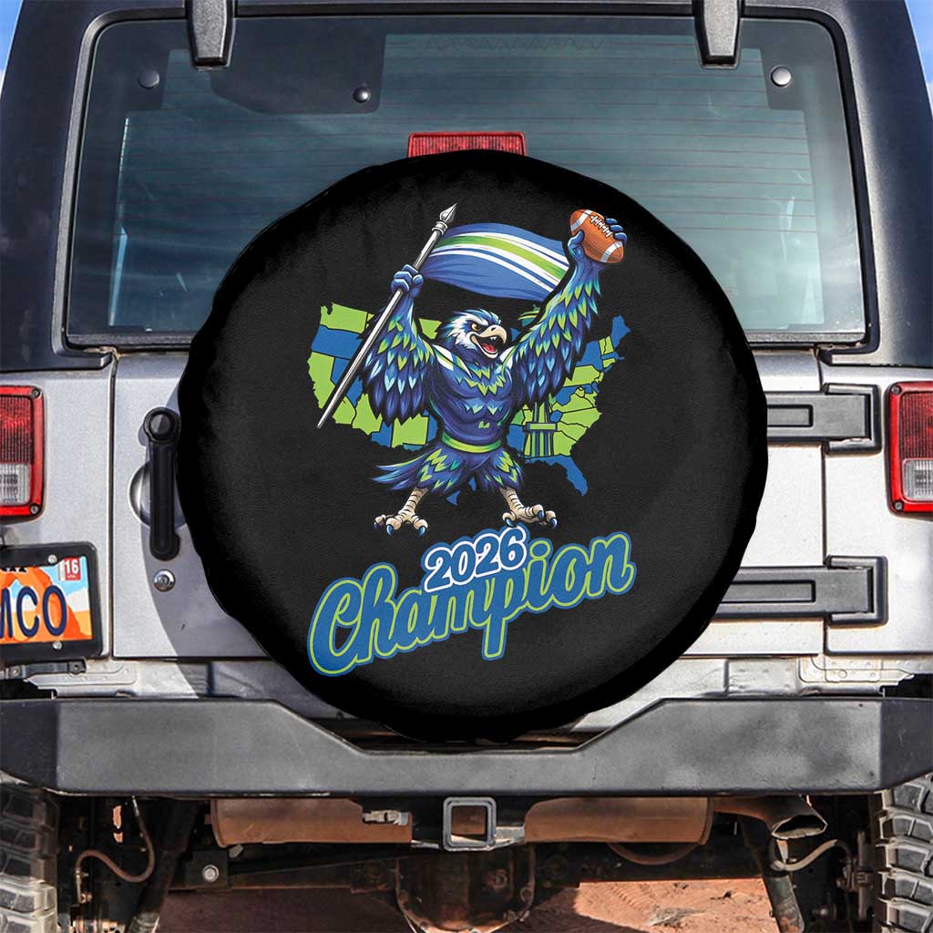 Pacific Northwest 2026 Champion Spare Tire Cover Football Fan Gift TS12 No hole Black Print Your Wear