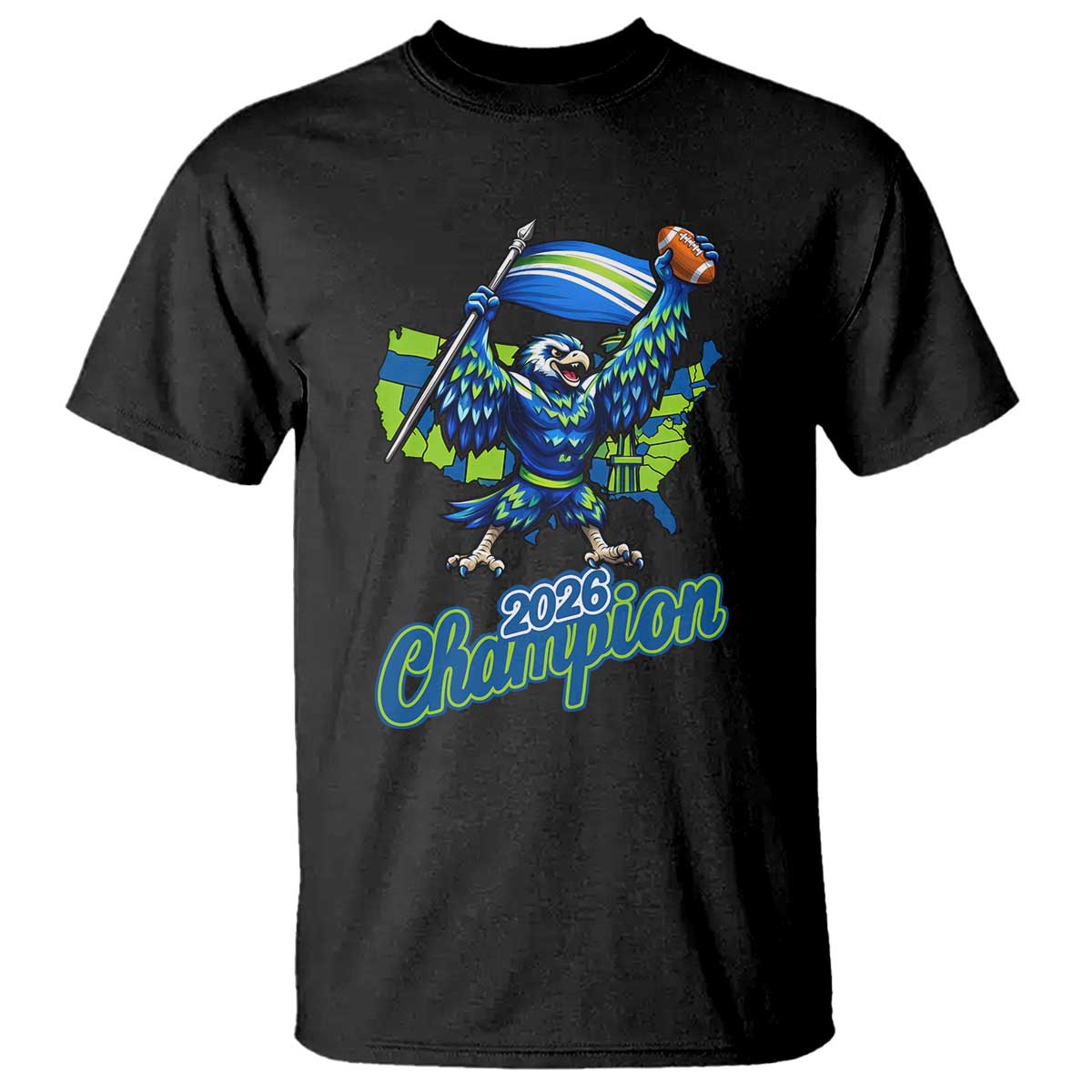 Pacific Northwest 2026 Champion T Shirt Football Fan Gift TS12 Black Print Your Wear