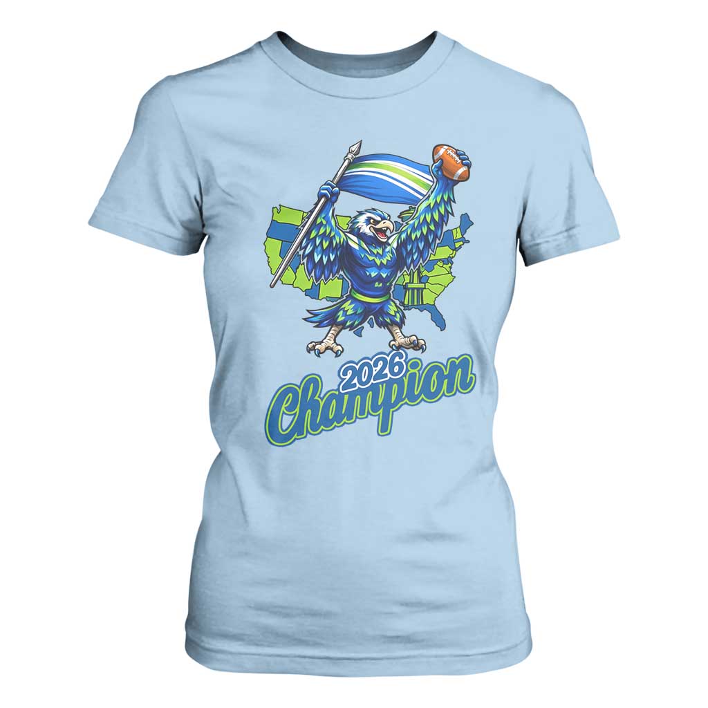 Pacific Northwest 2026 Champion T Shirt For Women Football Fan Gift TS12 Light Blue Print Your Wear