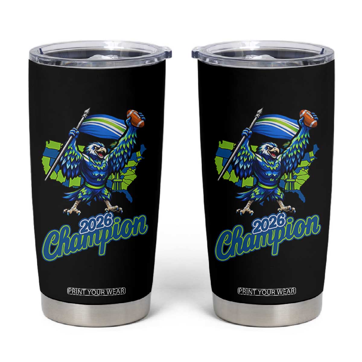 Pacific Northwest 2026 Champion Tumbler Cup Football Fan Gift TS12 Black Print Your Wear