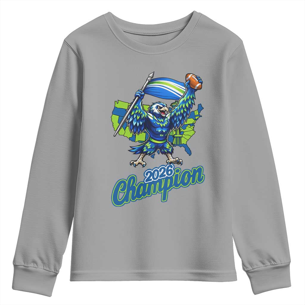 Pacific Northwest 2026 Champion Youth Sweatshirt Football Fan Gift TS12 Sport Gray Print Your Wear