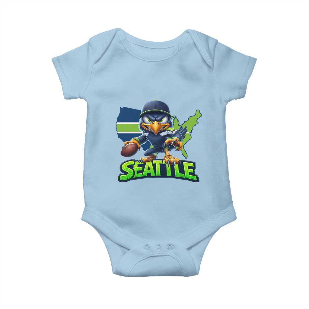 Seattle Fan Pride Baby Onesie Gift For Sports Lover TS12 Light Blue Print Your Wear