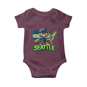 Seattle Fan Pride Baby Onesie Gift For Sports Lover TS12 Maroon Print Your Wear