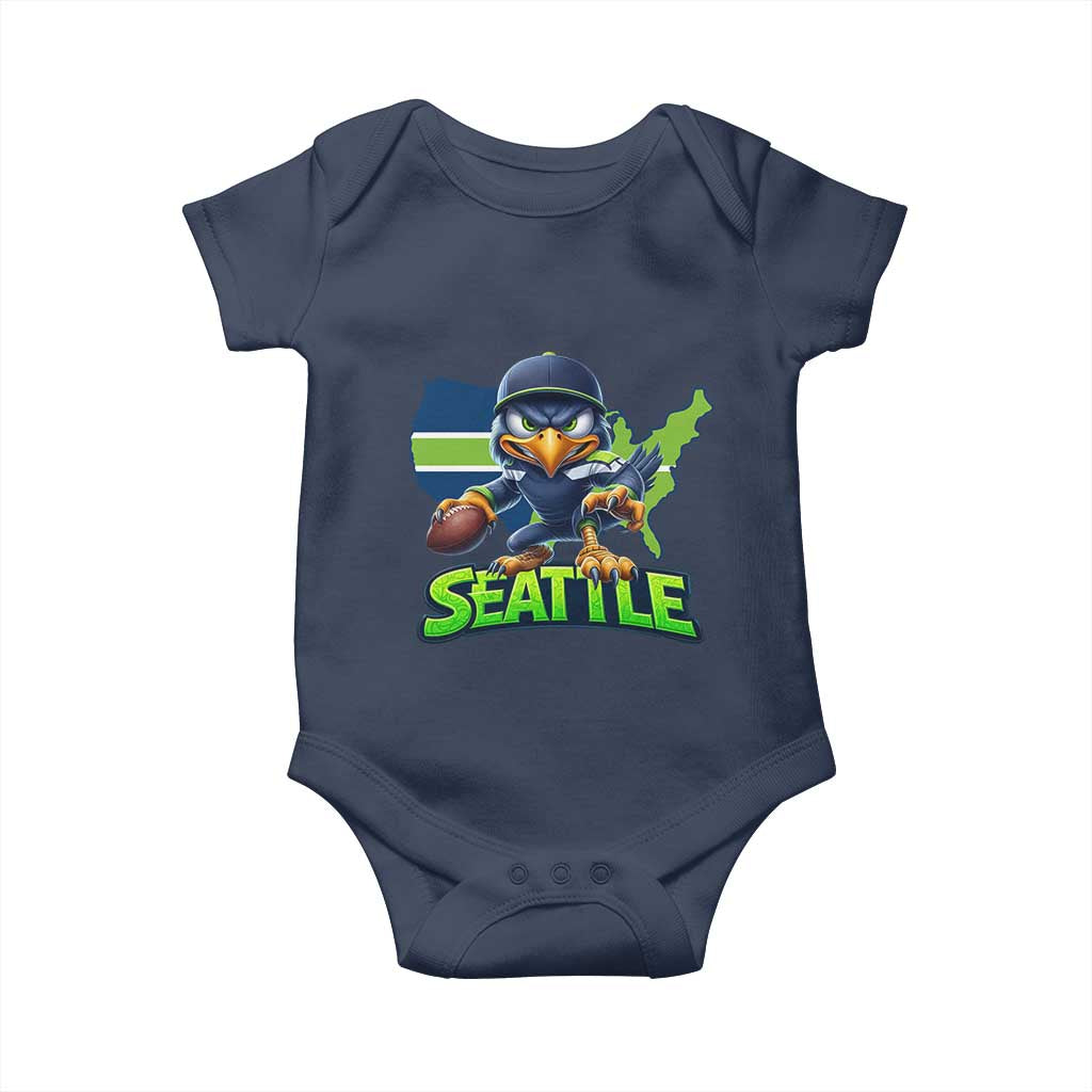 Seattle Fan Pride Baby Onesie Gift For Sports Lover TS12 Navy Print Your Wear