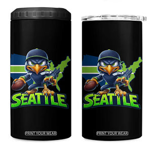 Seattle Fan Pride 4 in 1 Can Cooler Tumbler Gift For Sports Lover TS12 One Size: 16 oz Black Print Your Wear