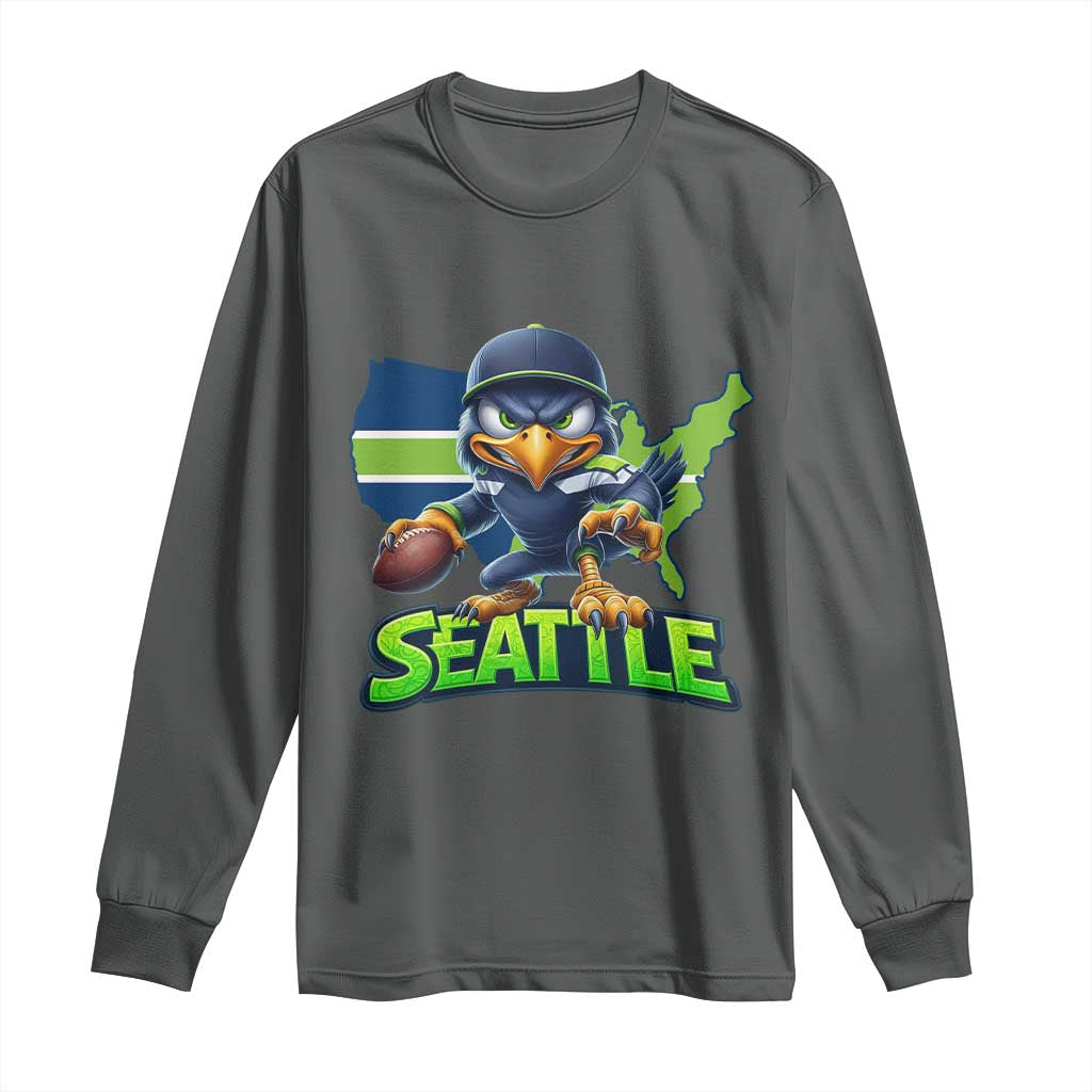 Seattle Fan Pride Long Sleeve Shirt Gift For Sports Lover TS12 Dark Heather Print Your Wear