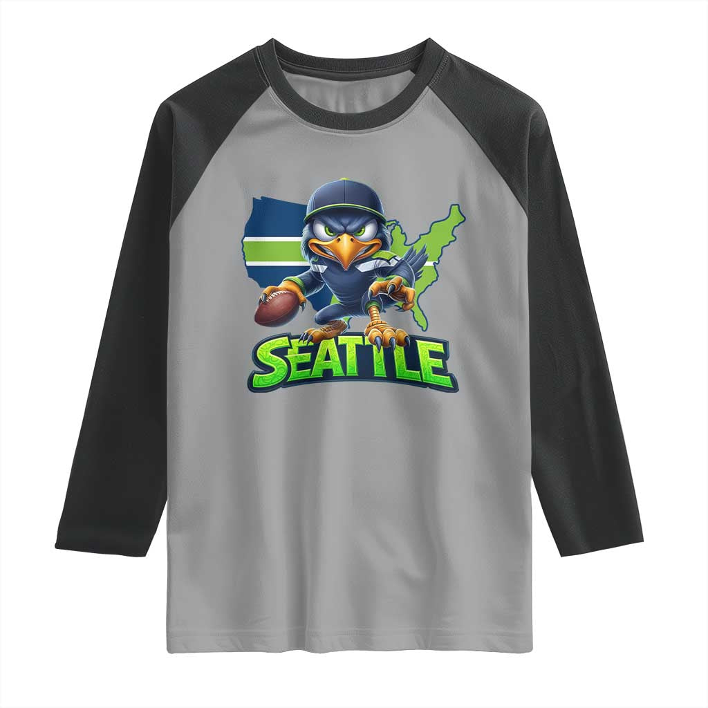 Seattle Fan Pride Raglan Shirt Gift For Sports Lover TS12 Sport Gray Black Print Your Wear