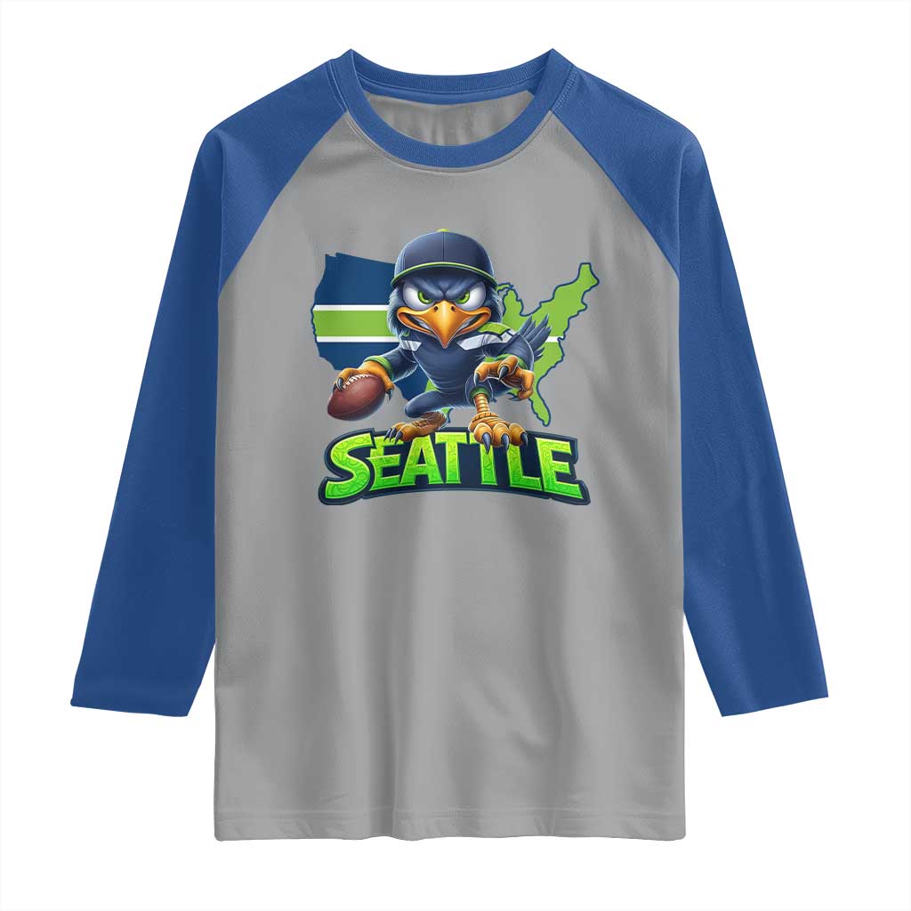 Seattle Fan Pride Raglan Shirt Gift For Sports Lover TS12 Sport Gray Royal Print Your Wear