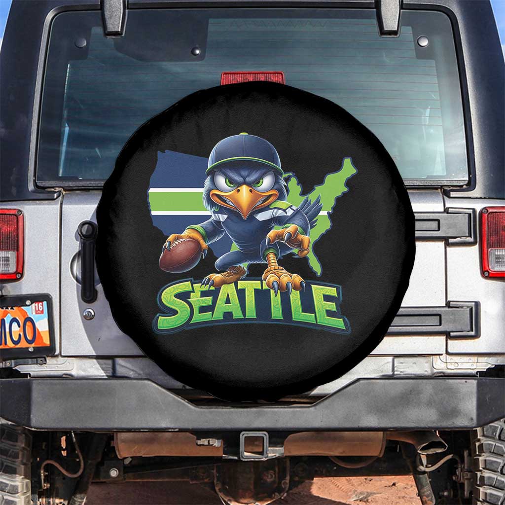 Seattle Fan Pride Spare Tire Cover - Gift For Sports Lover TS12 No hole Black Print Your Wear