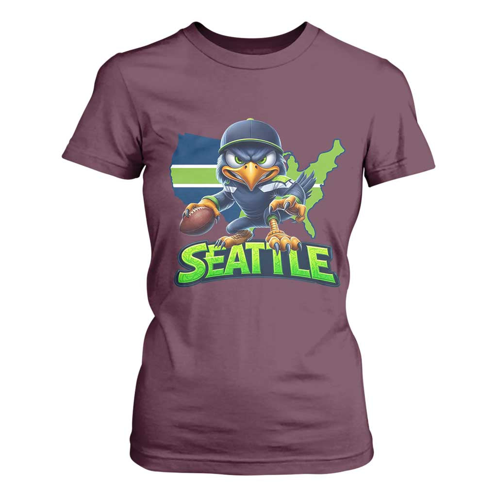 Seattle Fan Pride T Shirt For Women Gift For Sports Lover TS12 Maroon Print Your Wear