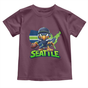 Seattle Fan Pride Toddler T Shirt Gift For Sports Lover TS12 Maroon Print Your Wear