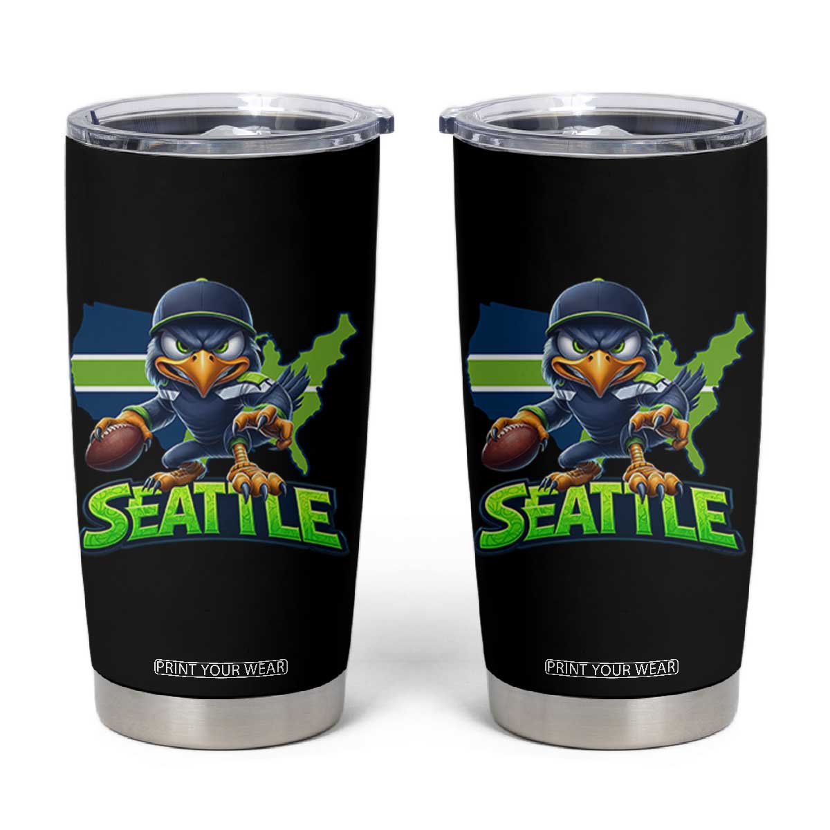 Seattle Fan Pride Tumbler Cup Gift For Sports Lover TS12 Black Print Your Wear