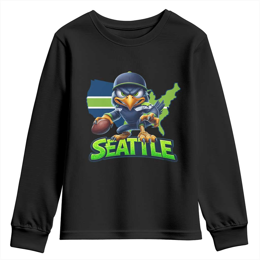 Seattle Fan Pride Youth Sweatshirt Gift For Sports Lover TS12 Black Print Your Wear