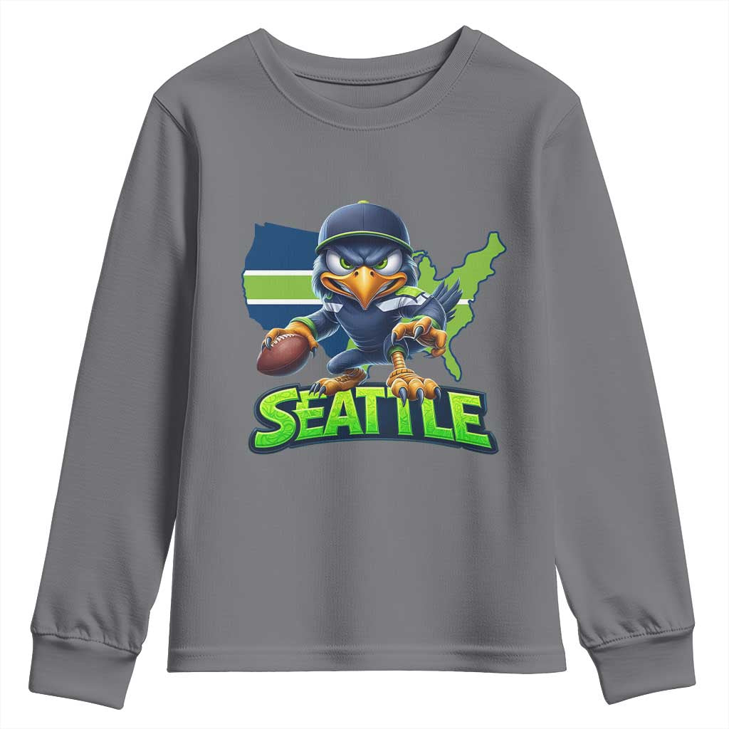 Seattle Fan Pride Youth Sweatshirt Gift For Sports Lover TS12 Charcoal Print Your Wear