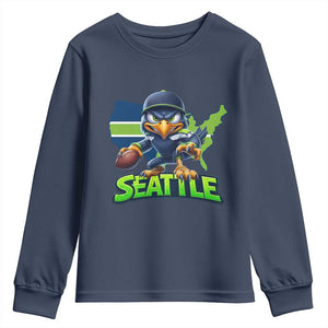 Seattle Fan Pride Youth Sweatshirt Gift For Sports Lover TS12 Navy Print Your Wear