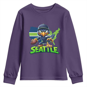 Seattle Fan Pride Youth Sweatshirt Gift For Sports Lover TS12 Purple Print Your Wear