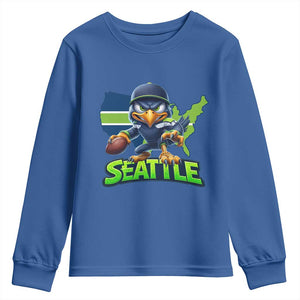Seattle Fan Pride Youth Sweatshirt Gift For Sports Lover TS12 Royal Blue Print Your Wear