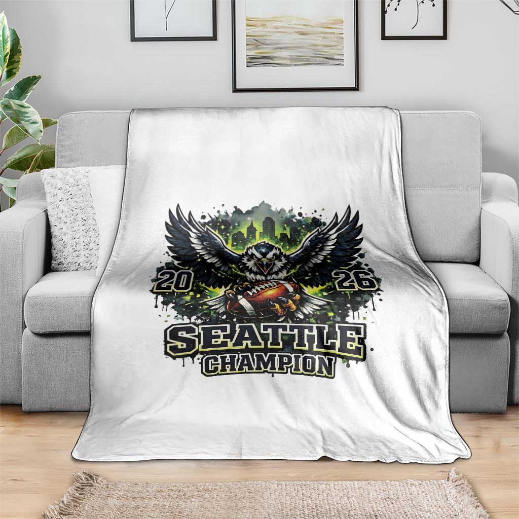 2026 Champion Throw Blanket Gift For Seattle Sports Fans TS12 Print Your Wear