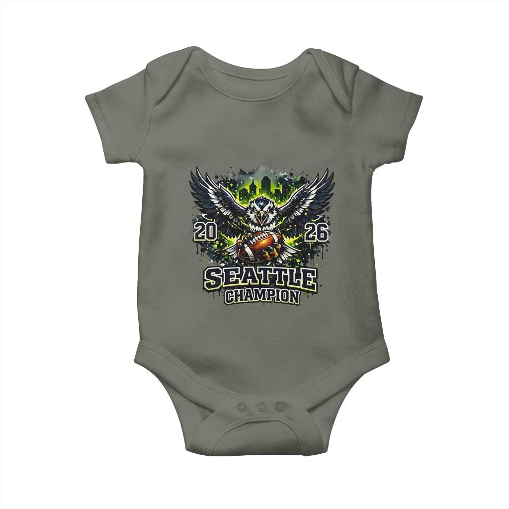 2026 Champion Baby Onesie Gift For Seattle Sports Fans TS12 Military Green Print Your Wear