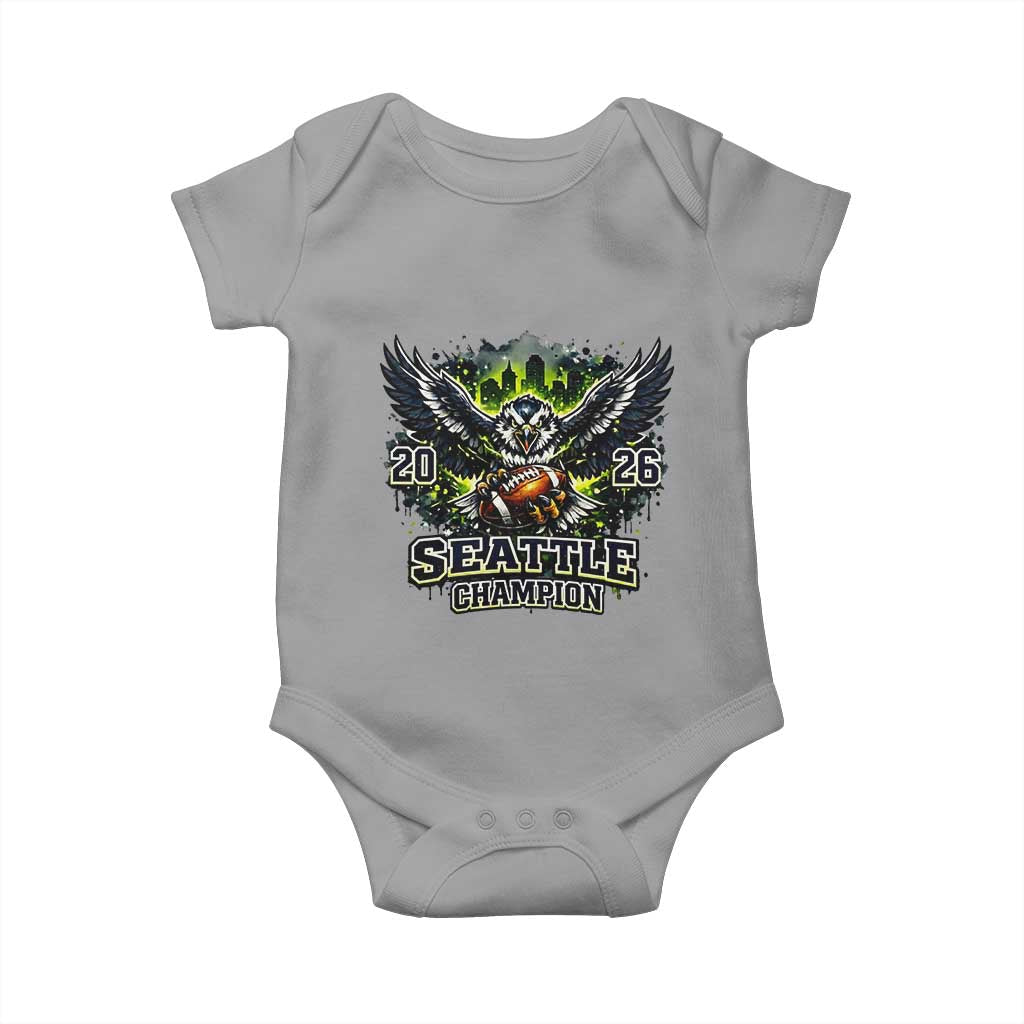 2026 Champion Baby Onesie Gift For Seattle Sports Fans TS12 Sport Gray Print Your Wear
