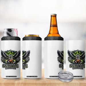 2026 Champion 4 in 1 Can Cooler Tumbler Gift For Seattle Sports Fans TS12 Print Your Wear