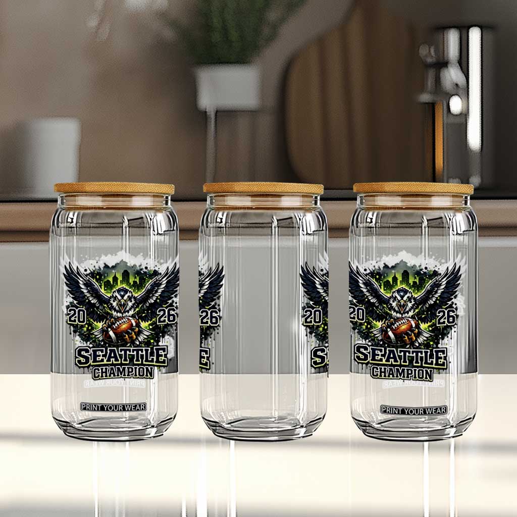 2026 Champion Glass Can Gift For Seattle Sports Fans TS12 Print Your Wear
