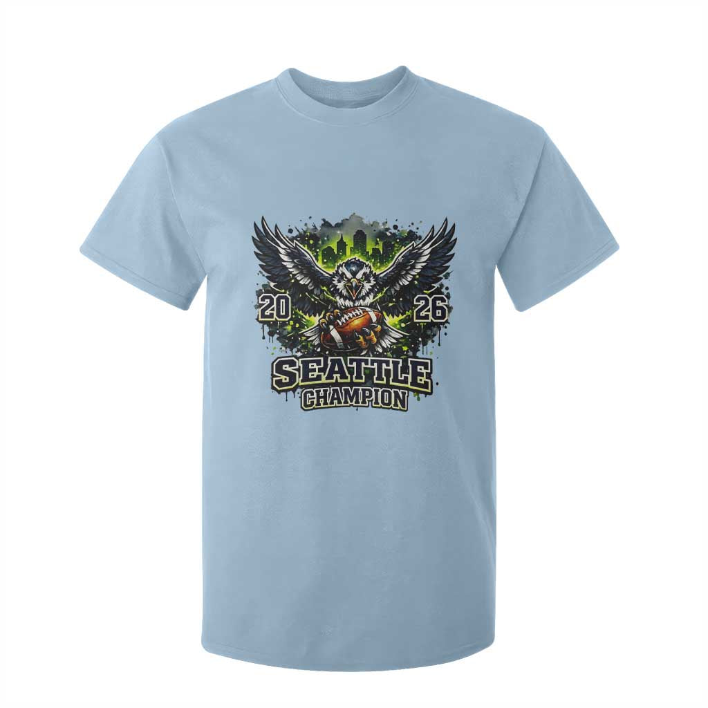2026 Champion T Shirt For Kid Gift For Seattle Sports Fans TS12 Light Blue Print Your Wear