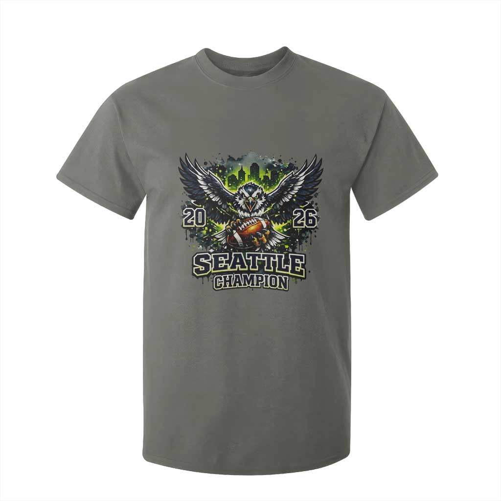 2026 Champion T Shirt For Kid Gift For Seattle Sports Fans TS12 Military Green Print Your Wear