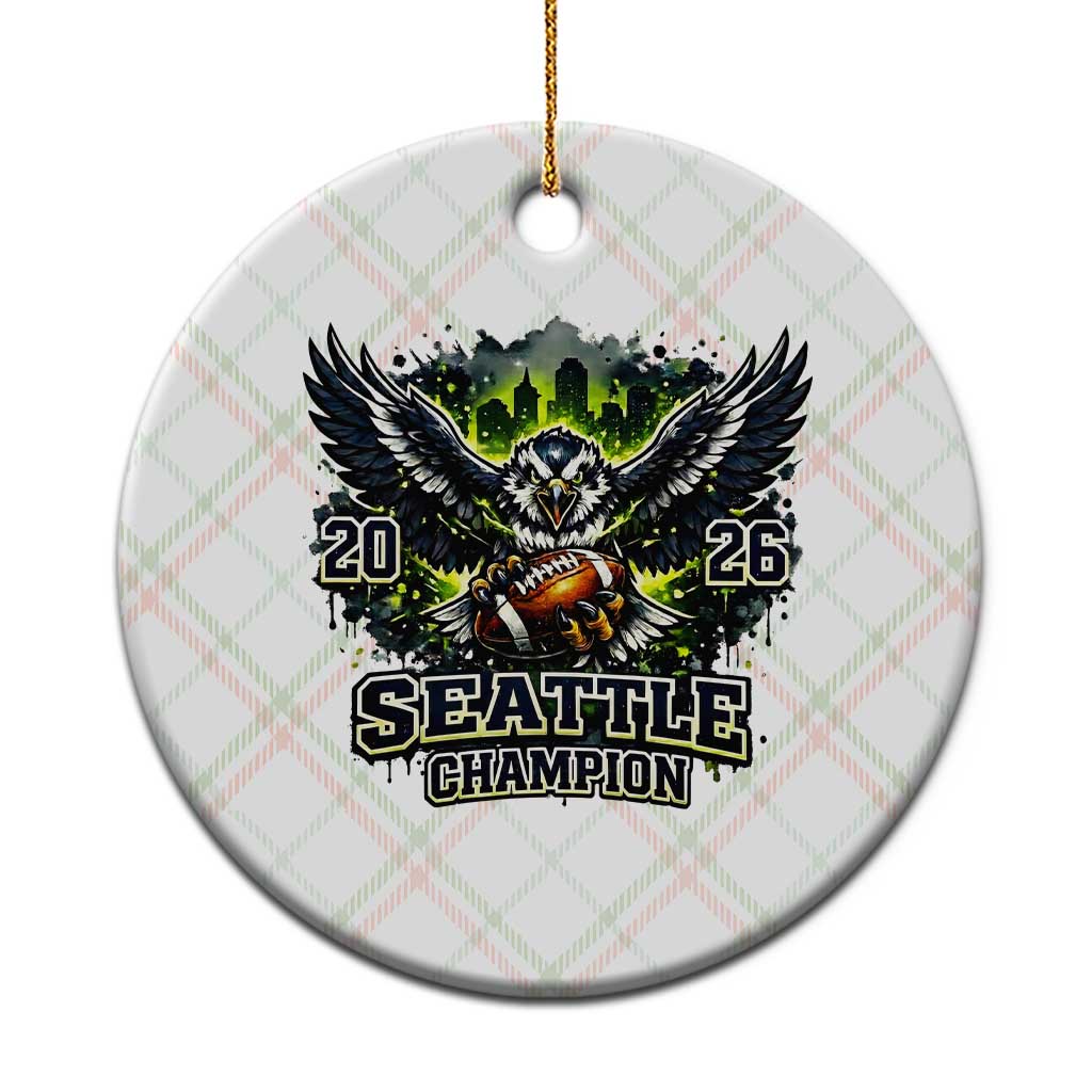 2026 Champion Ceramic Ornament Gift For Seattle Sports Fans TS12 1pc Christmas Plaid Print Your Wear