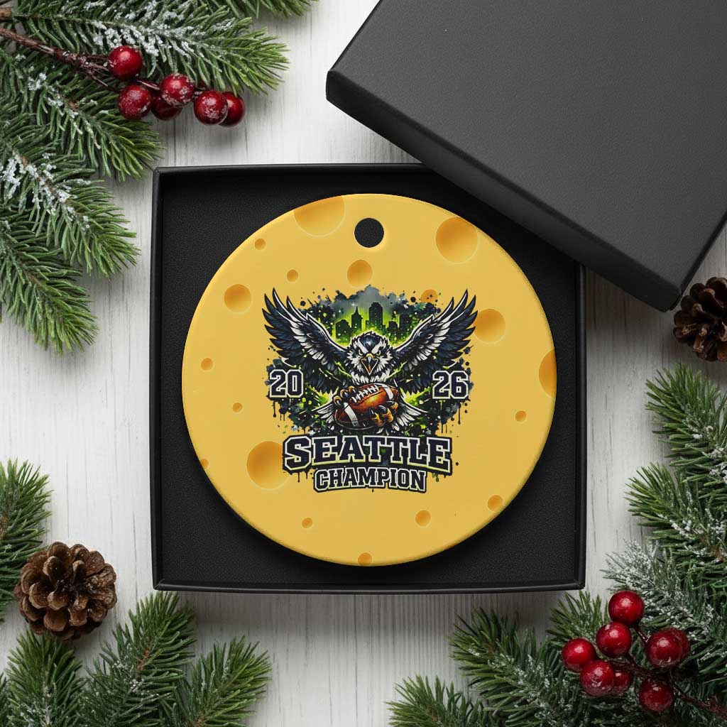 2026 Champion Ceramic Ornament Gift For Seattle Sports Fans TS12 1pc Yellow Cheese Print Your Wear