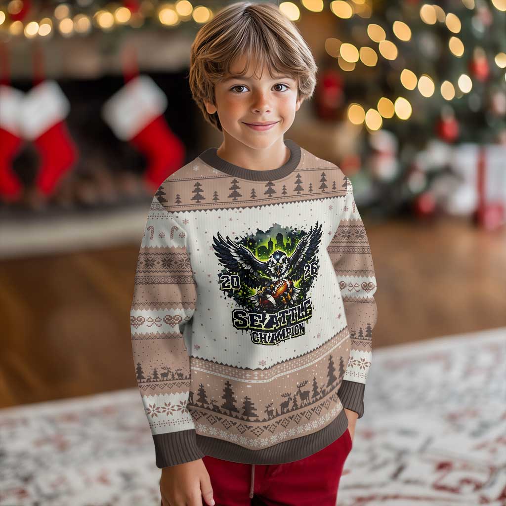 2026 Champion Ugly Christmas Sweater Gift For Seattle Sports Fans TS12 Mocha Mousse Print Your Wear