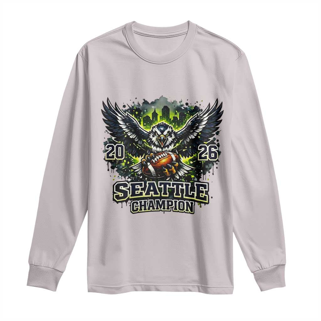 2026 Champion Long Sleeve Shirt Gift For Seattle Sports Fans TS12 Ice Gray Print Your Wear